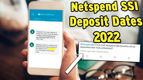 Netspend 2022 deposit dates - Quick – It's easy to receive your benefit by Direct Deposit. You can sign up online at Go Direct®, by calling 1-800-333-1795, in person at your bank, savings and loan or credit union, or calling Social Security. Then, just relax. Your benefit will go automatically into your account every month. And you'll have more time to do the things you ...